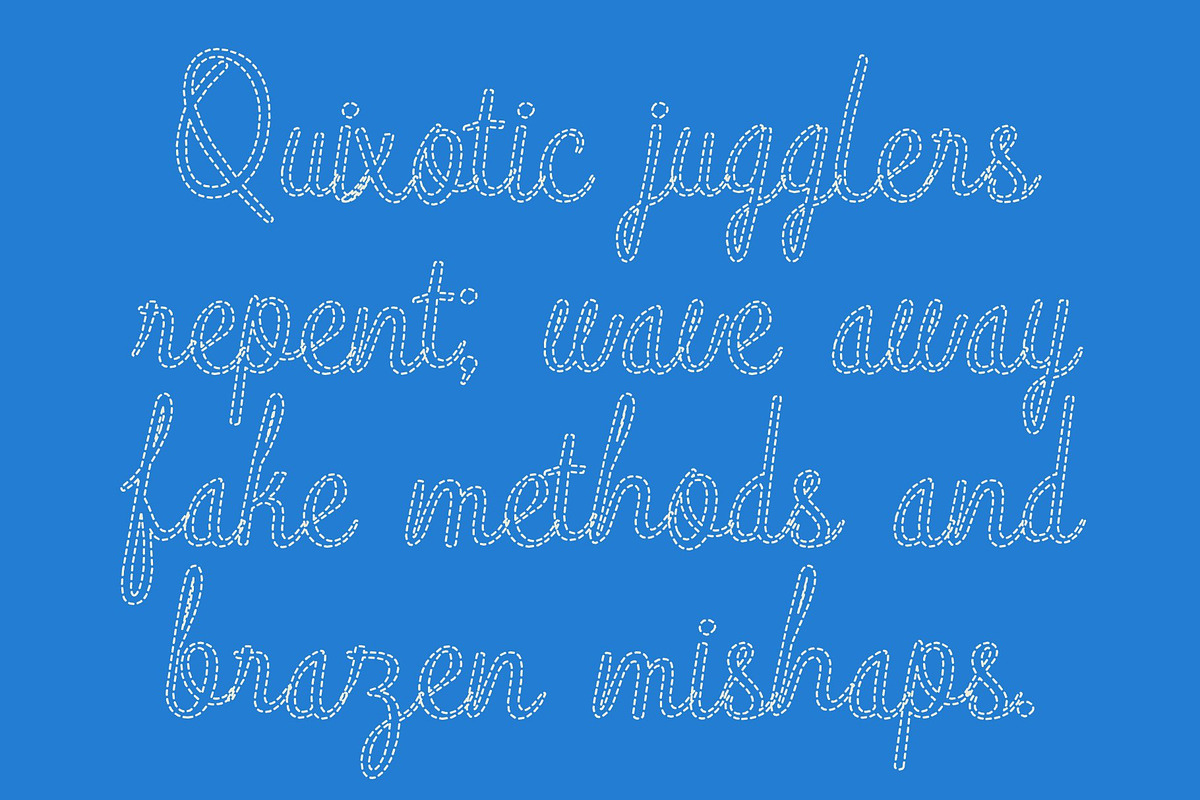 CS Blushing Dashed, a Script Font by Craft Supply Co. (Photo 4 of 8)