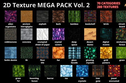 2D Seamless Tileable Textures, Megap