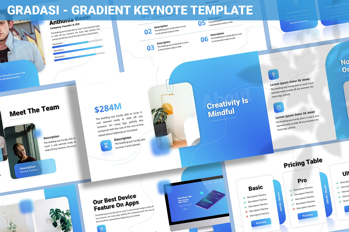 Gradasi - Gradient Keynote Template, a Presentation Template by ...