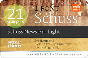 SchussNewsProLight No.21 1 Font