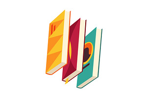 Vector books icon. Learning or, an Education Illustration by the8monkey