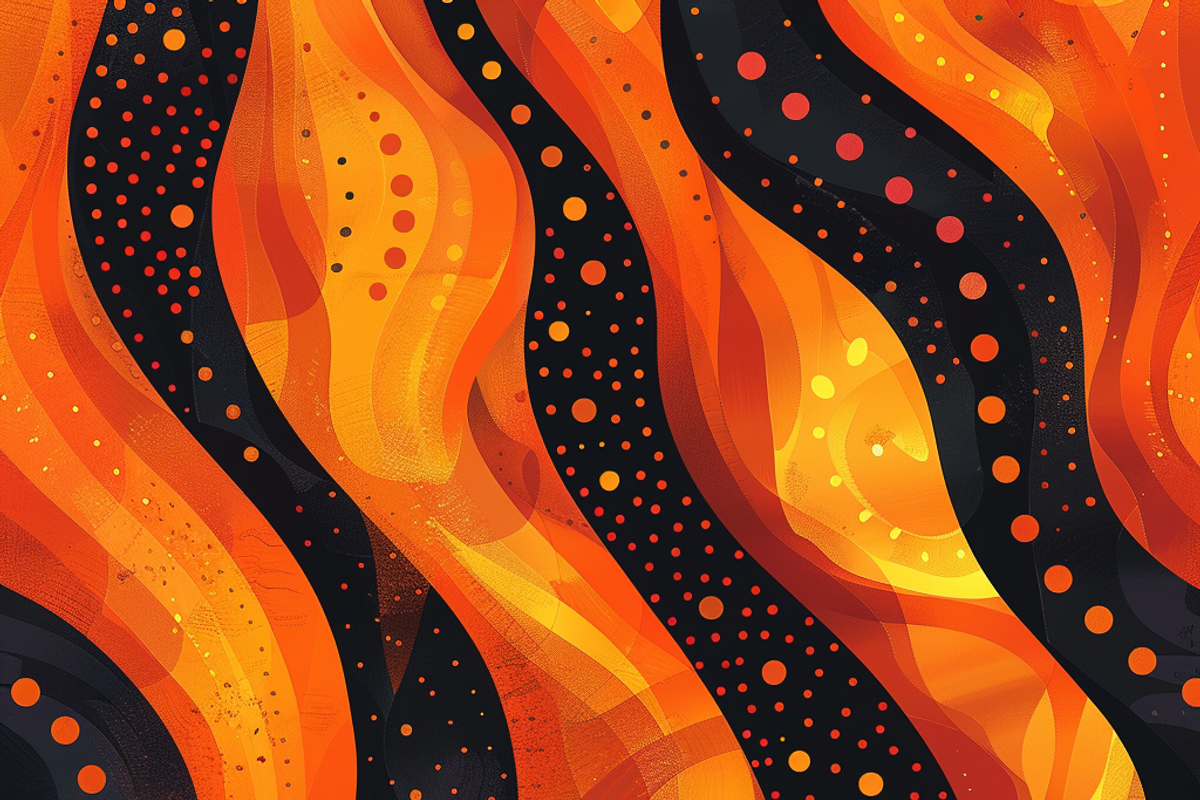 Orange Abstract Pattern, a Pattern Graphic by Printable Treasure (Photo 3 of 4)