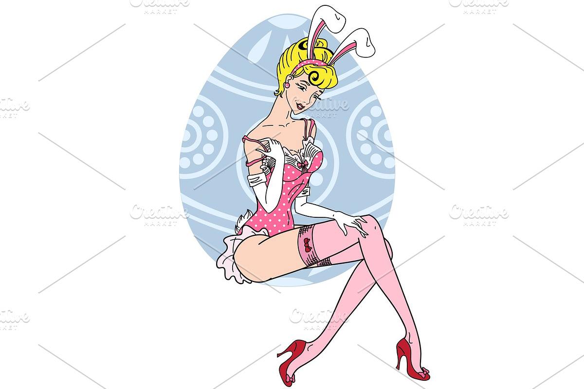 Easter pin-up, an Illustration by separisa