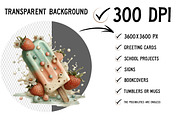 Whimsical Summer Ice Cream Clipart, an Illustration by Craft Nest (Thumbnail 2 of 12)