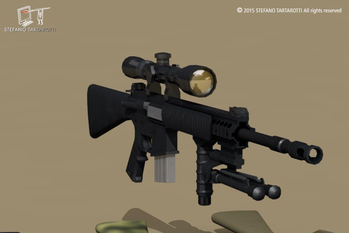 Mk12 sniper rifle, an Object 3D Model by Tartino 3D models (Photo 5 of 7)
