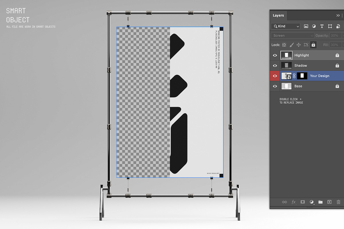 Industrial Hanging Poster Mockup, an Advertising Mockup by Moduclave Studio (Photo 3 of 4)