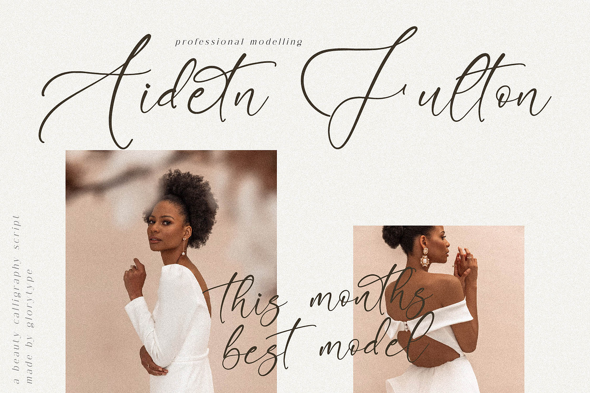 Aloruty Fortune Beauty Calligraphy, a Script Font by Letterena Studios Script (Photo 8 of 15)