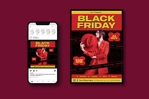 Black Friday Sale Flyer, a Flyer Template by iDoodle Studio