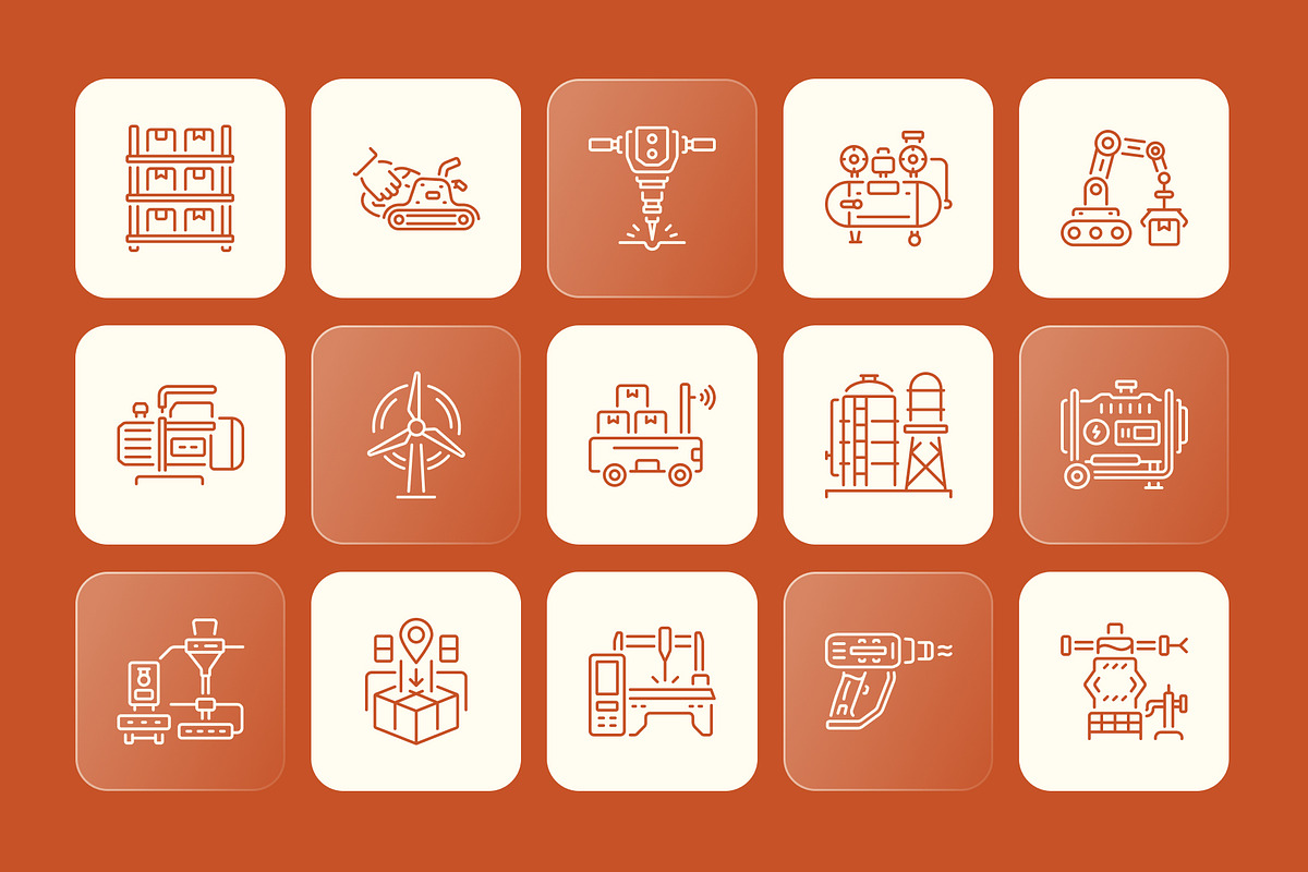 Manufacturing Icon Set, an Outline Icon by Prosymbols (Photo 5 of 7)