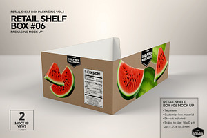 Retail Shelf Box 06 Packaging Mockup