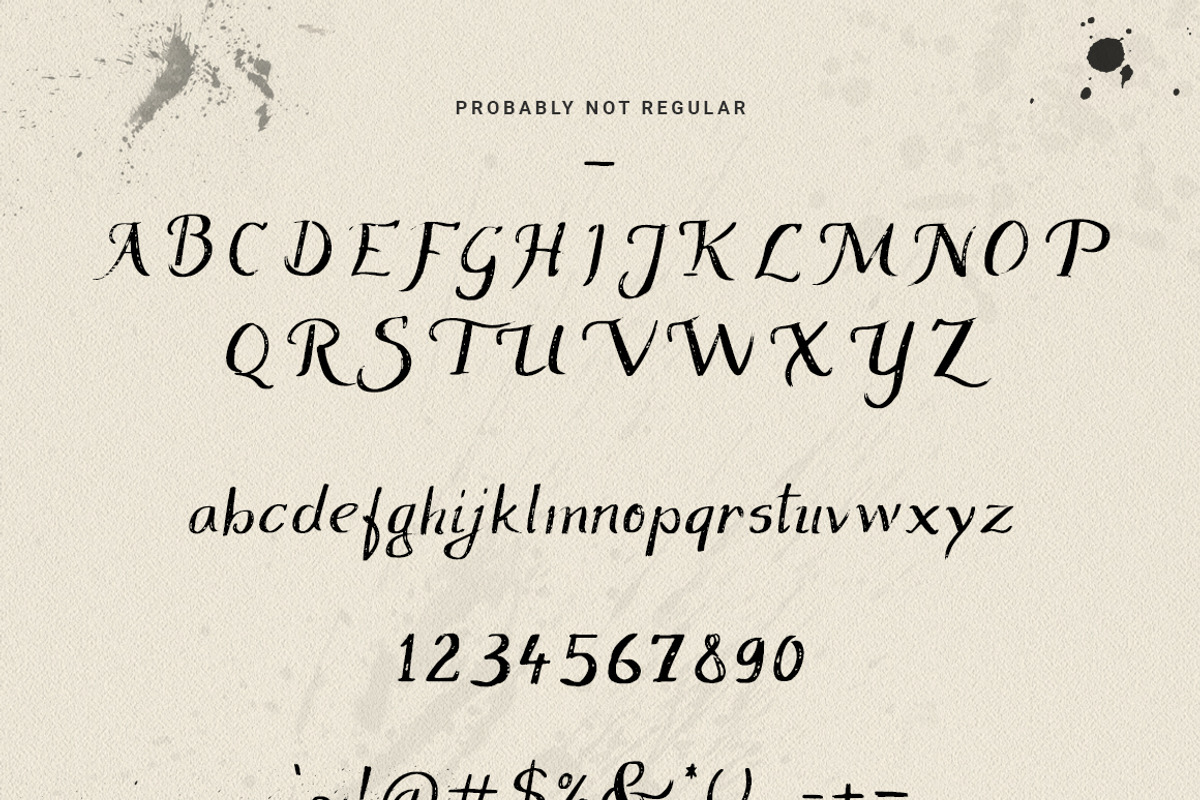 ProbablyNot - brush script, a Script Font by DwP (Photo 2 of 6)