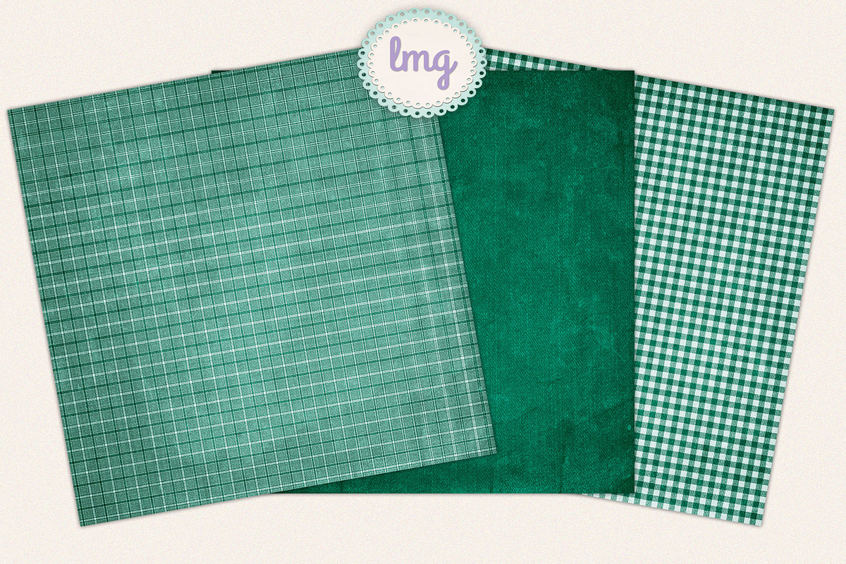 Fall Gingham Scrapbook Papers, a Pattern Graphic by Lavender Mint Graphics (Photo 5 of 5)