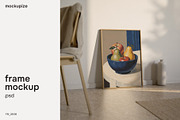5x7 Leaning Frame Mockup Living, a Household Mockup by mockupize (Thumbnail 1 of 7)