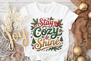 Stay Cozy & Shine Christmas PNG, a Seasonal Illustration by DreamPrint404 (Thumbnail 3 of 6)