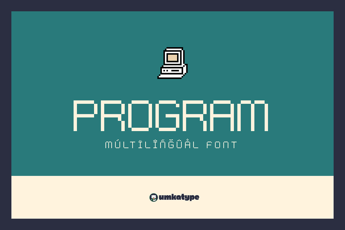 Program Pixel Display Font, a Sans Serif Font by alpercakici