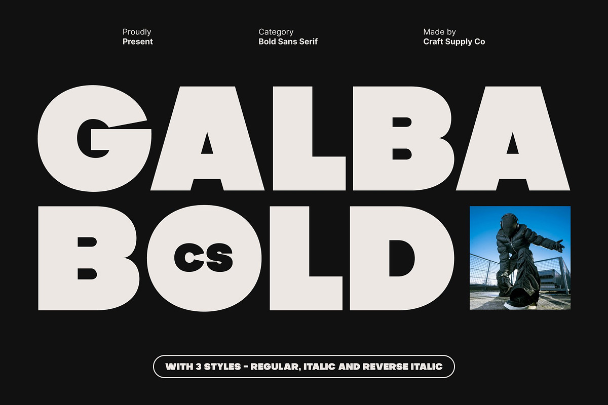 CS Galba – Bold Sans Serif, a Sans Serif Font by Craft Supply Co. (Photo 1 of 8)