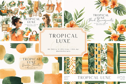 Tropical Luxe Collection, an Illustration by PeDe Designs