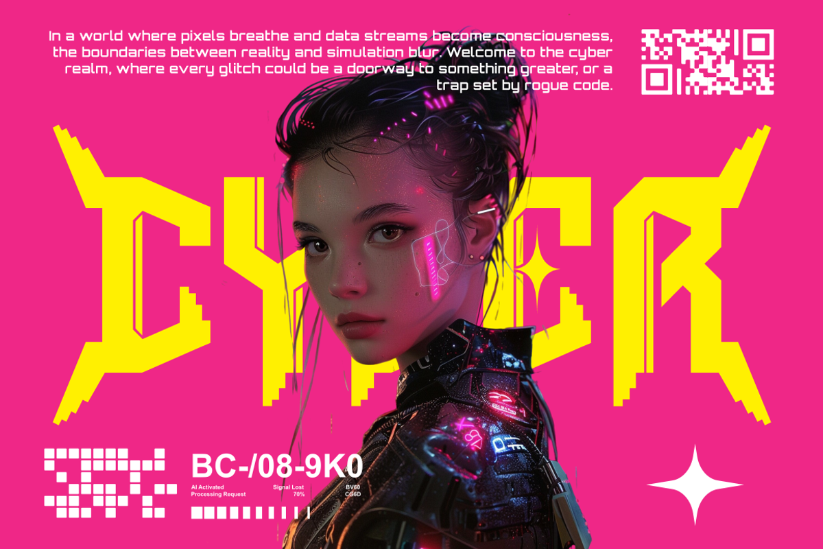 Hypergame Cyberpunk Gaming Font, a Font by PutraCetol Studio (Photo 4 of 5)