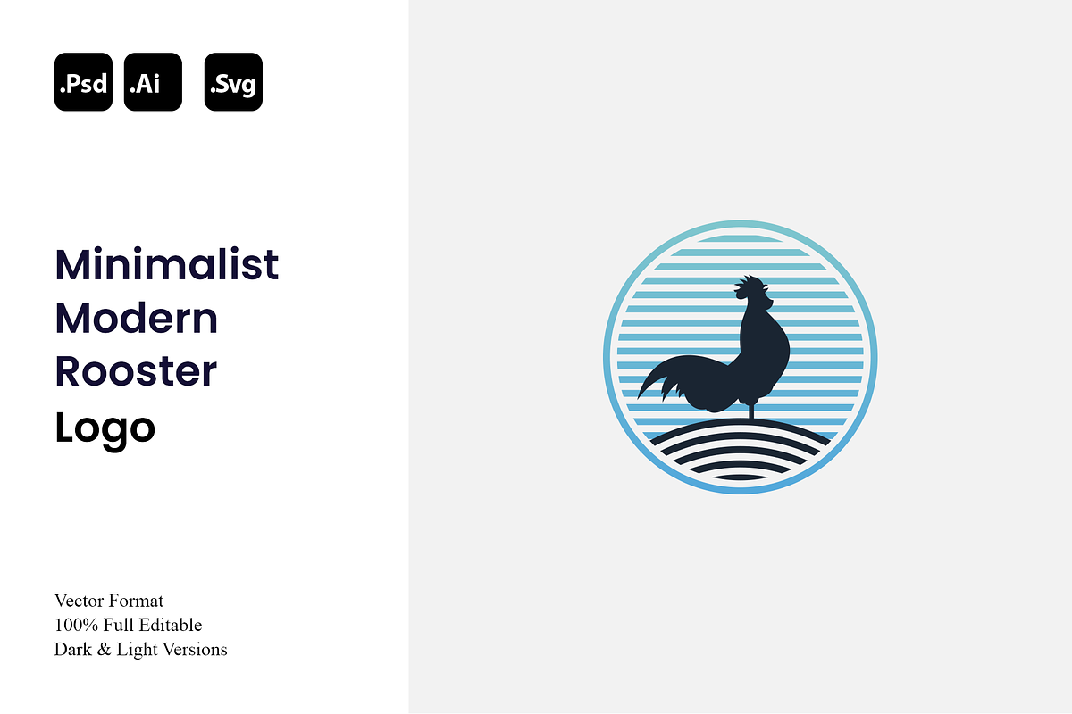 Minimalist Modern Rooster Logo, a Branding & Logo Template by Luxury Logos (Photo 1 of 4)