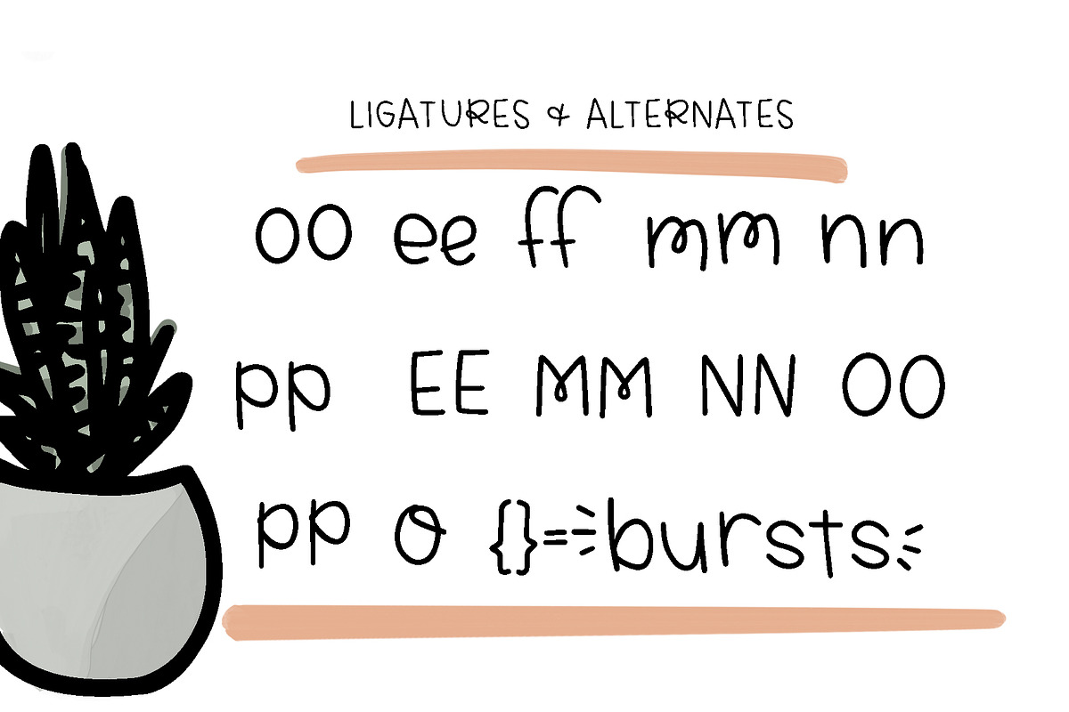 Plant Prickles Font, a Sans Serif Font by Katie Hill (Photo 7 of 10)