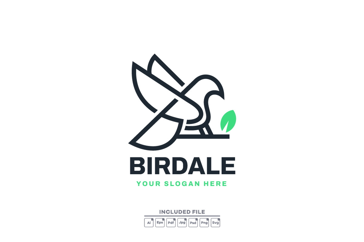 Line Art Bird Logo Vector Template, a Branding & Logo Template by yuanesei