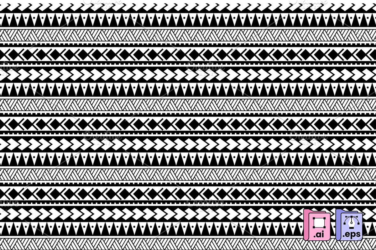 Traditional Maori Tattoo Pattern, a Pattern Graphic by MISS CHATZ (Photo 2 of 3)
