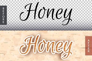 Honey Editable Text Effect