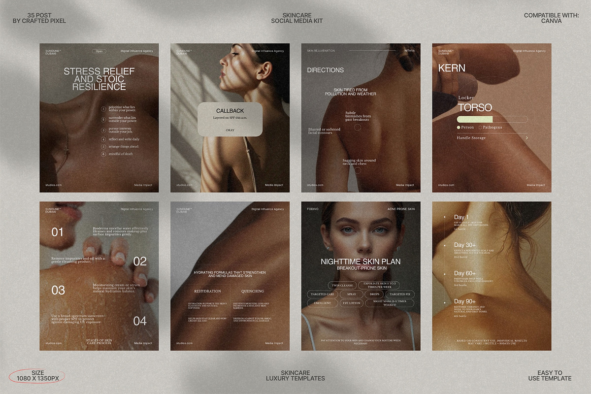 Intentional Skincare Post Design preview 4