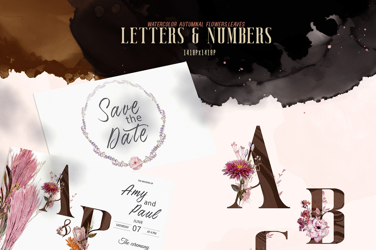 Watercolor Autumn Flowers & Leaves, a Decorative Illustration by Damian Roh (Photo 12 of 16)
