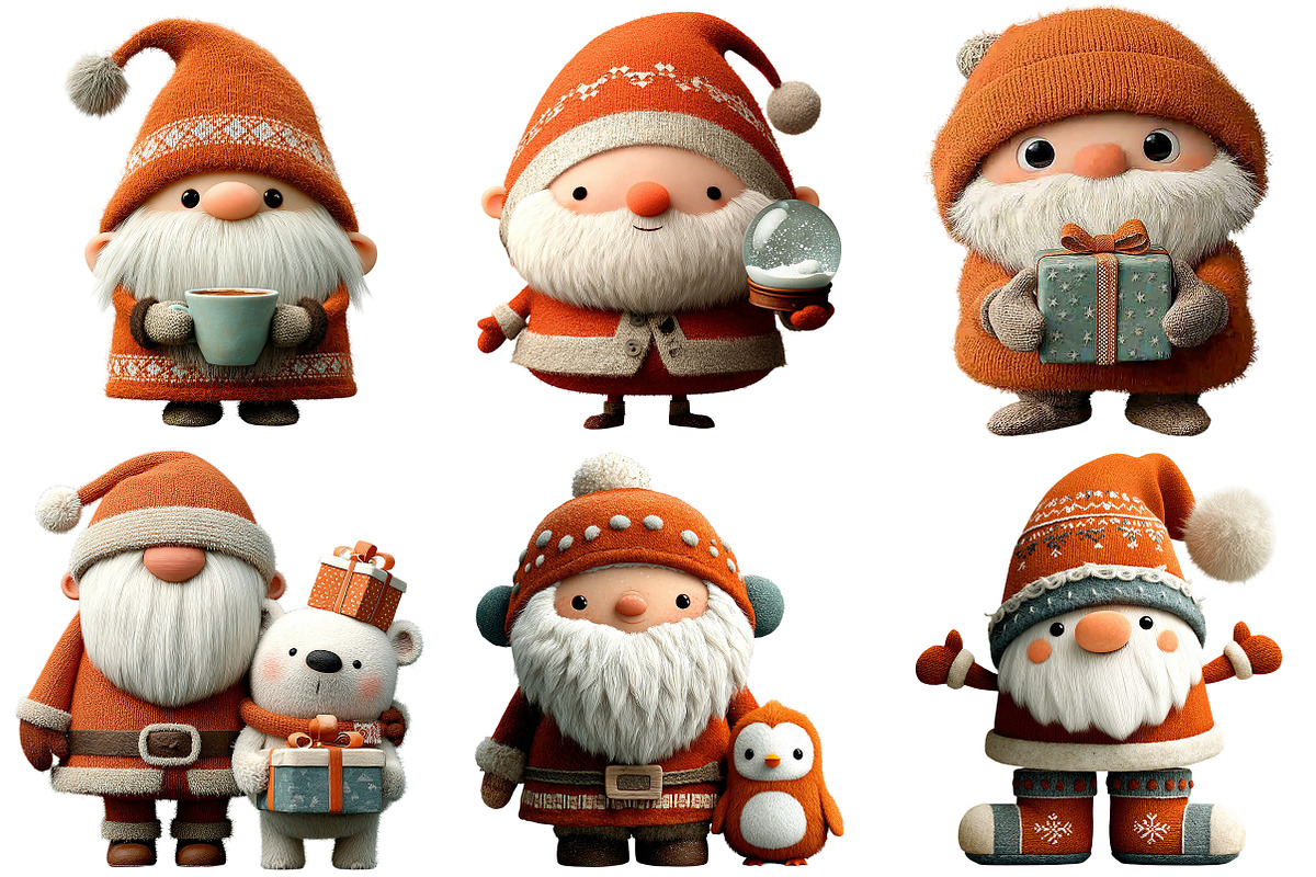 Cute Santa Claus & Friends Christmas, an Illustration by Craft Nest (Photo 6 of 8)