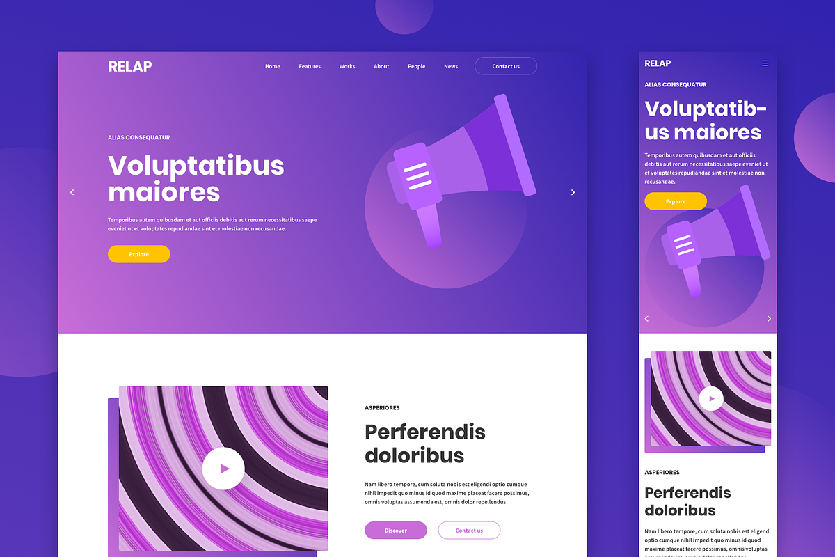 RELAP – Responsive Landing Pages, a Landing Page Template by laaqiq (Photo 5 of 9)