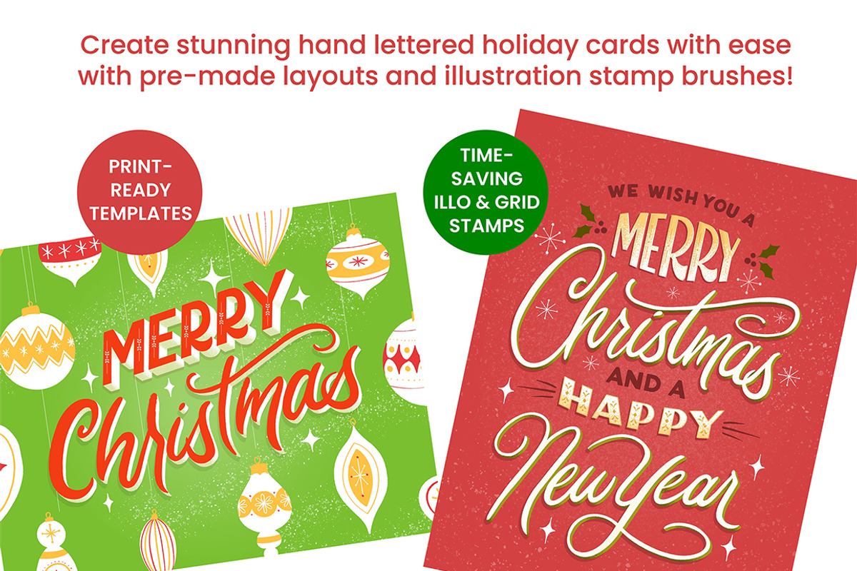 Holiday Hand Lettering DIY Card Kit, a Brushes & More by Unfettered Letters (Photo 2 of 9)