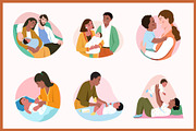 Newborn Baby Illustration Set, a Person Illustration by Brickclay (Thumbnail 5 of 8)
