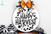 Fall Round Door hanger SVG Bundle, a Graphic by Designer302 (Thumbnail 11 of 23)