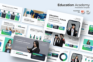 Education Academy - PowerPoint, a Presentation Template by Iqsiart Studio