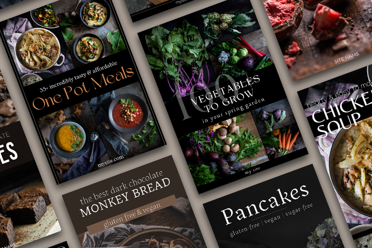 Dark Moody Pinterest Canva Templates, a Social Media Template by Made by Melody (Photo 7 of 8)