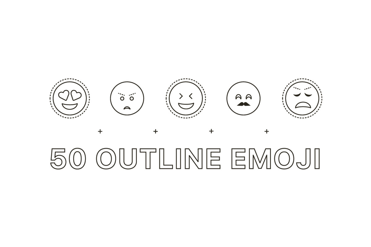 Line emoji, an Outline Icon by denisgorelkin (Photo 3 of 4)