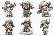 Crazy Sheep Clipart, an Illustration by Craft Nest (Thumbnail 5 of 6)
