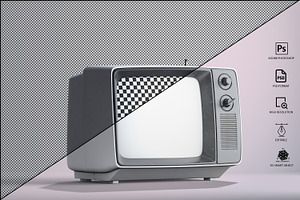 Vintage TV Mockup