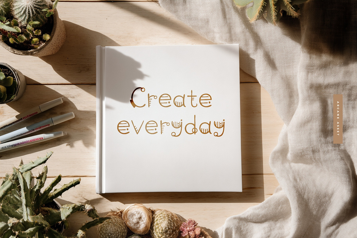 Arcany Decorative Font, a Handwritten Font by Graphic Spirit (Photo 4 of 8)