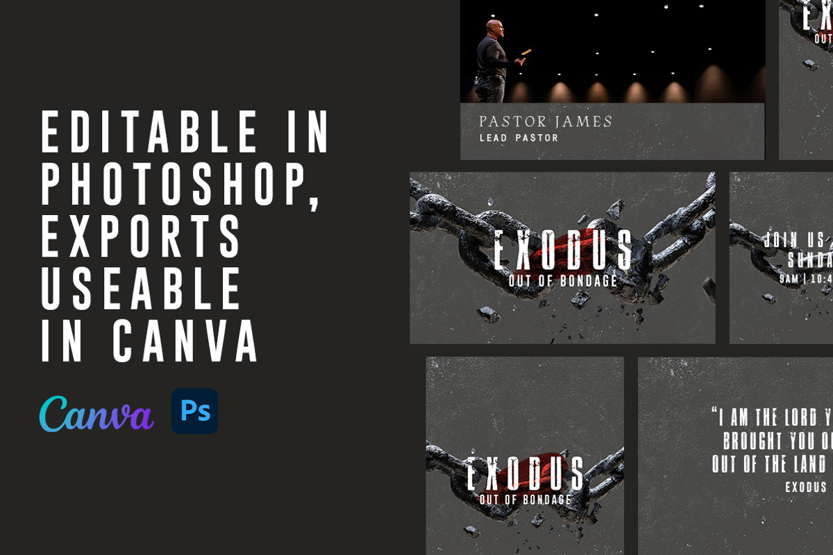 Exodus Sermon Series Bundle Editable, a Templates & Theme by Blue River Studio (Photo 5 of 5)