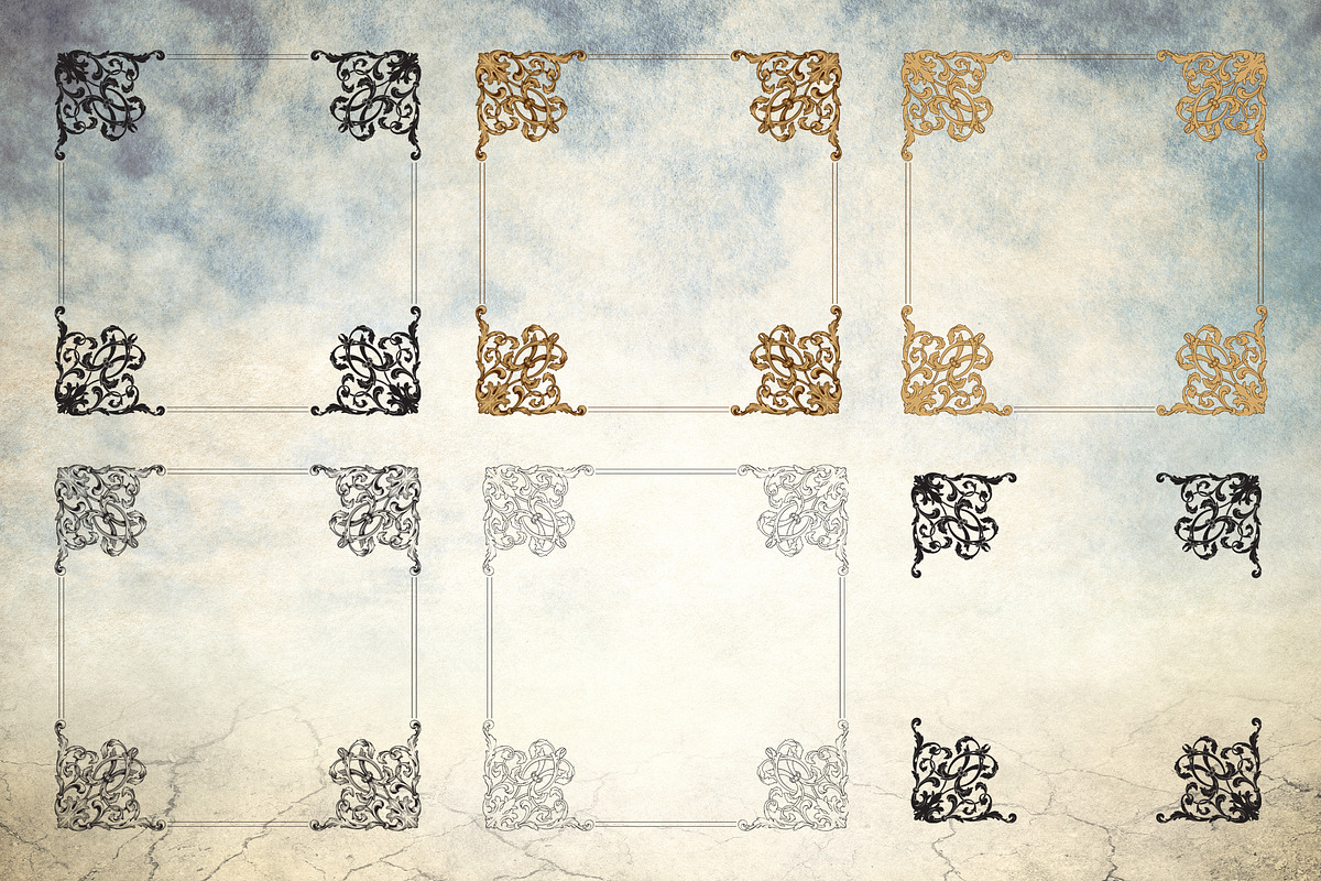 Vector Baroque Ornament elements, a Decorative Illustration by Samira (Photo 2 of 6)