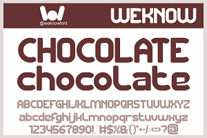 Chocolate font