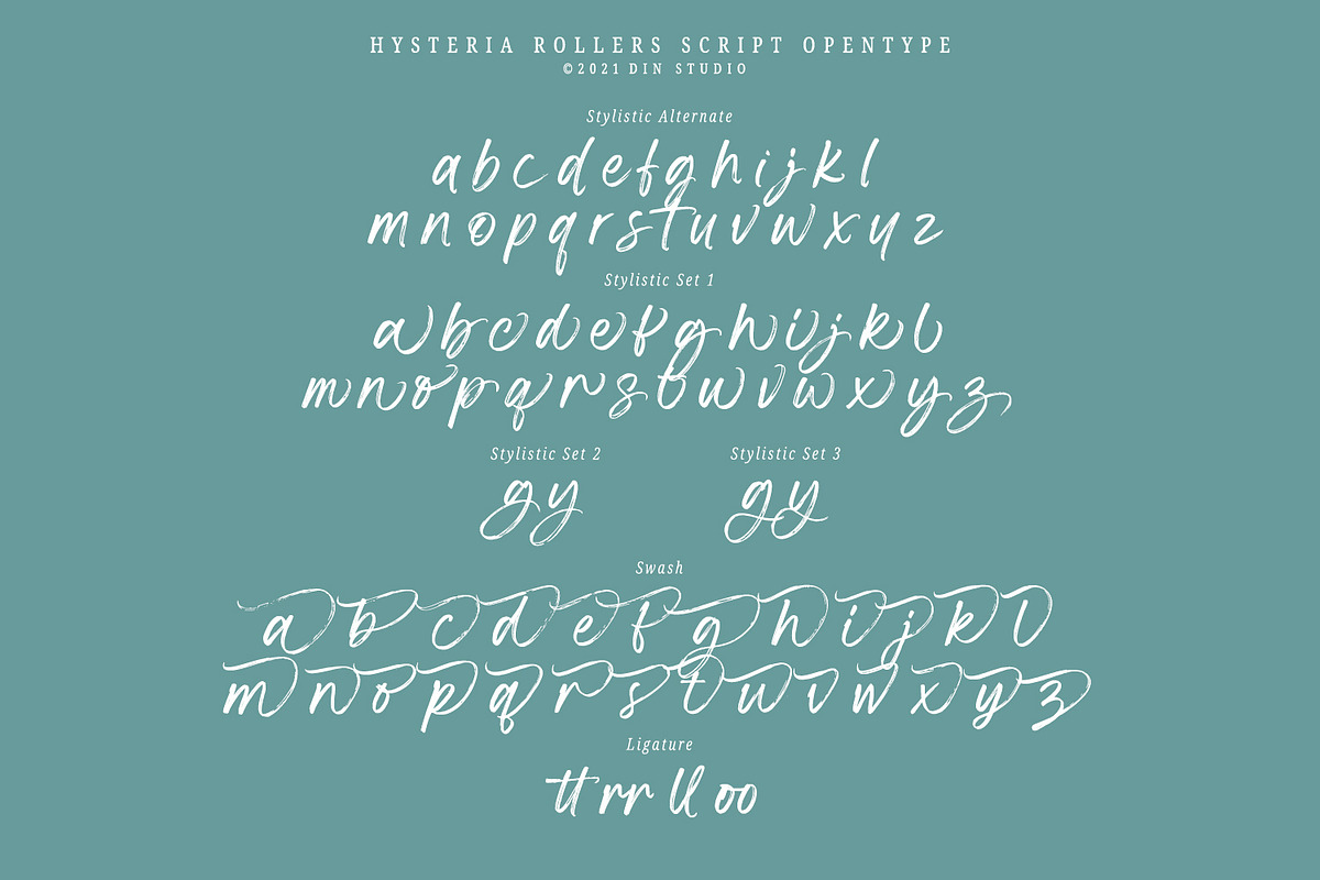 Hysteria Rollers, a Sans Serif Font by din-studio.com (Photo 8 of 12)