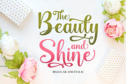 Beauty & Shine / Pretty Script, a Script Font by Java pep (Thumbnail 1 of 15)