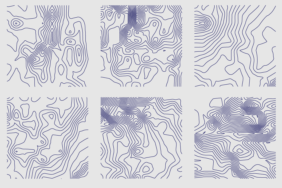 30 Vector Topographic Maps, a Texture Graphic by Projectile (Photo 10 of 10)