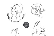 Funny Cats Line Art Bundle, an Illustration by Anastasiya Klempach (Thumbnail 12 of 19)
