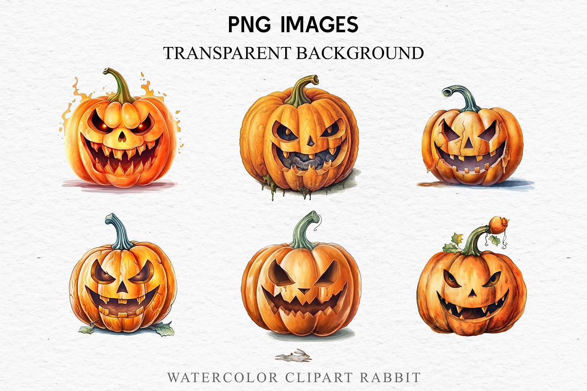 Scary Halloween Pumpkin Face Spooky, a Seasonal Illustration by Rabbit Heart (Photo 5 of 10)