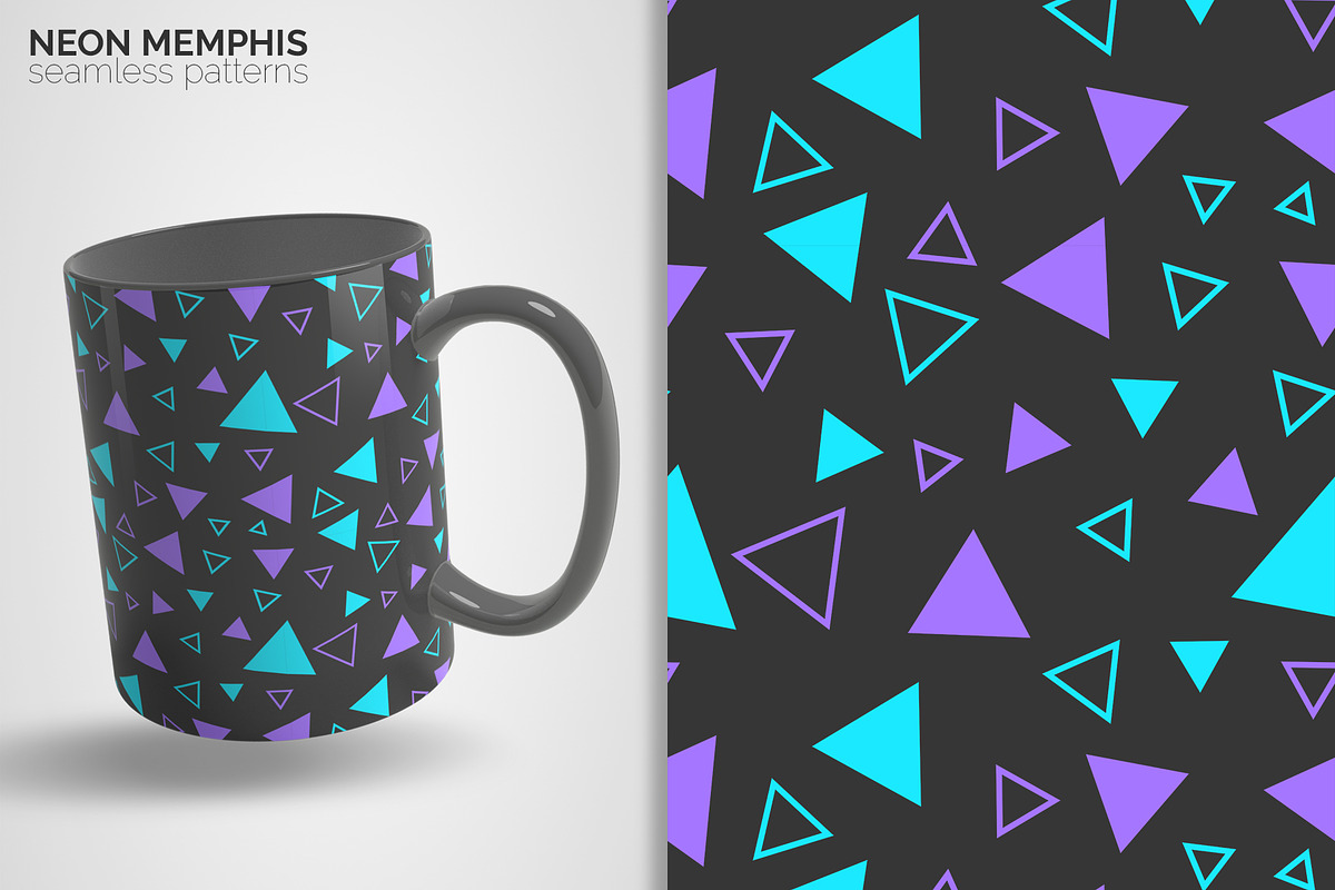 Neon Memphis Seamless Patterns, a Pattern Graphic by 3Y_Design (Photo 5 of 6)