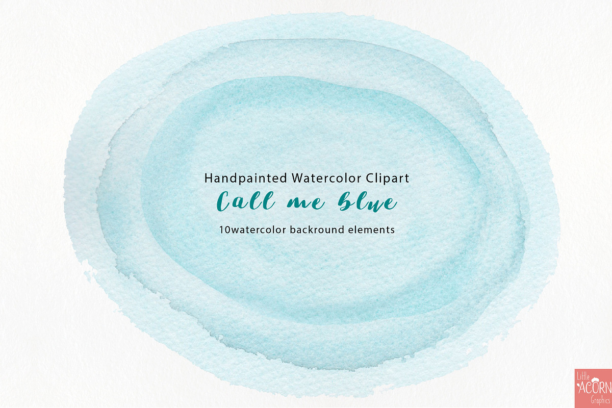 Watercolor background texture blue, a Texture Graphic by LittleAcornGraphics (Photo 7 of 13)